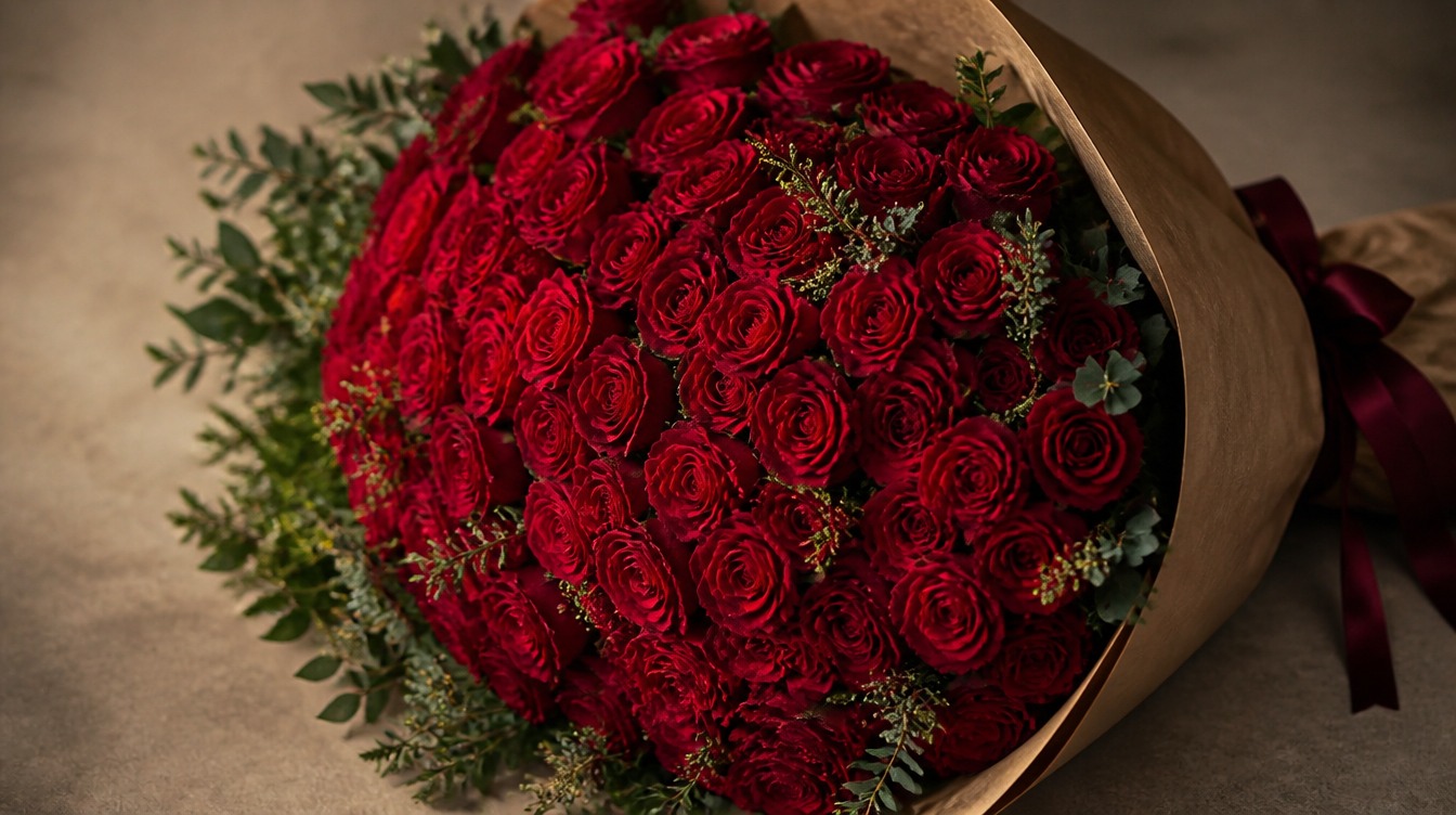 99枝紅玫瑰花束 香港