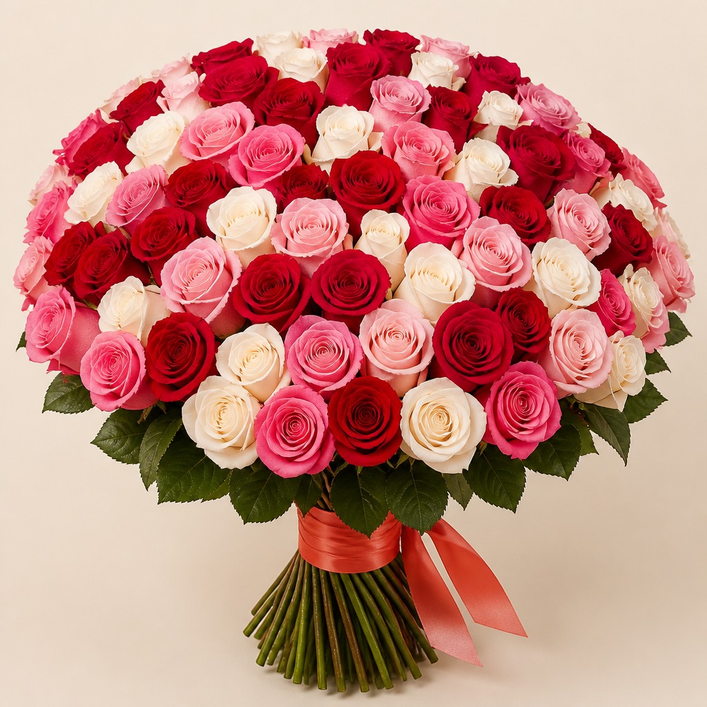 99 Mixed Roses — 99枝混合玫瑰